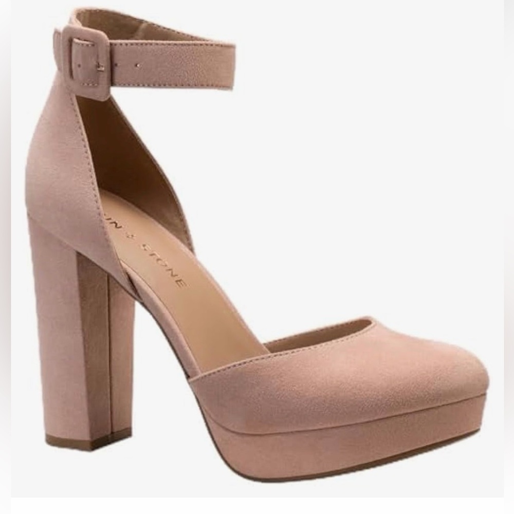 Elegant Pink Ankle Strap Heels